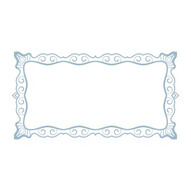 Dikdörtgen mavi rame