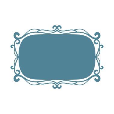 Dekoratif mavi çerçeve