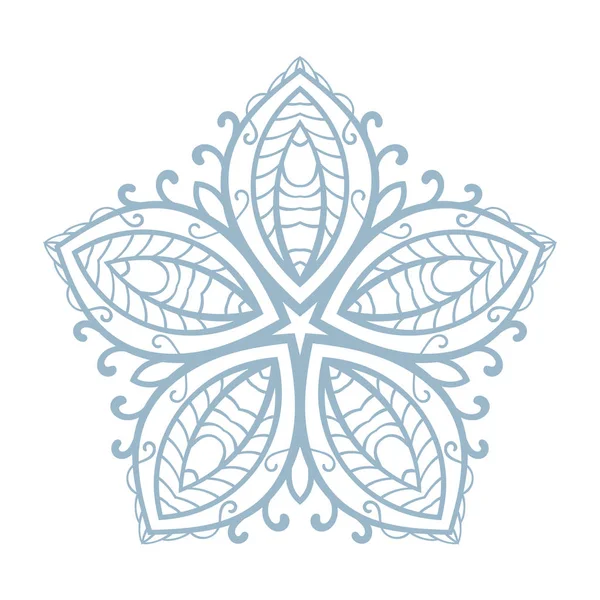 Mandala ornamental pentagonal — Vector de stock