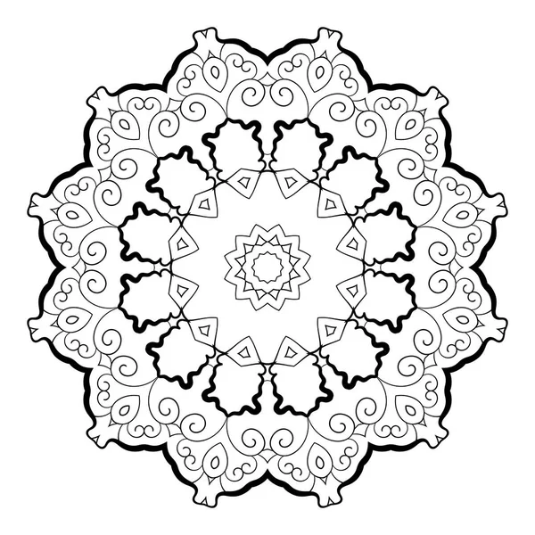 Круглая орнаментальная мандала — стоковый вектор