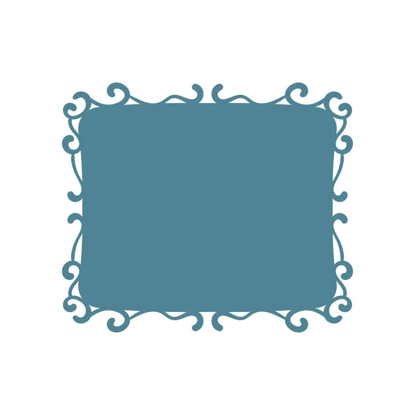 Dekorativní modrý rám — Stockový vektor