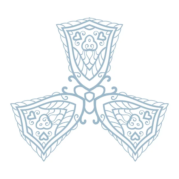 Ornament in driehoekige vorm — Stockvector