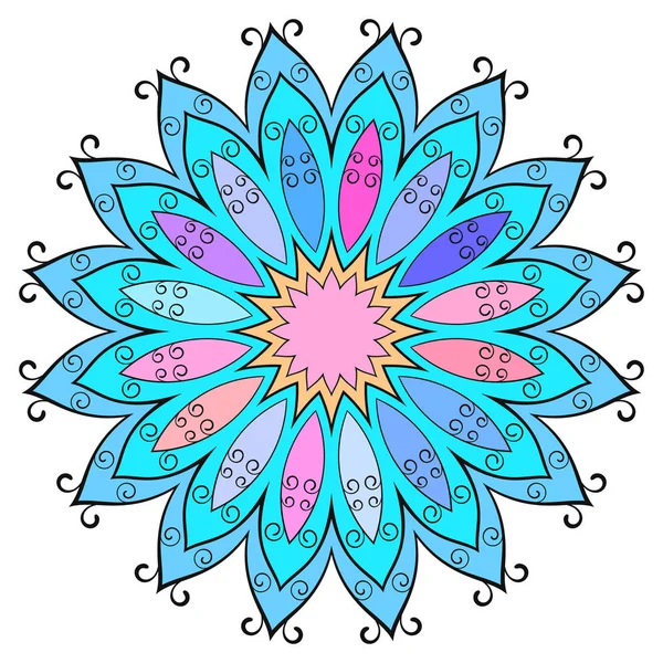 Mandala ornemental rond — Image vectorielle