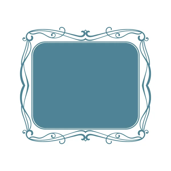Dekorativní modrý rám — Stockový vektor