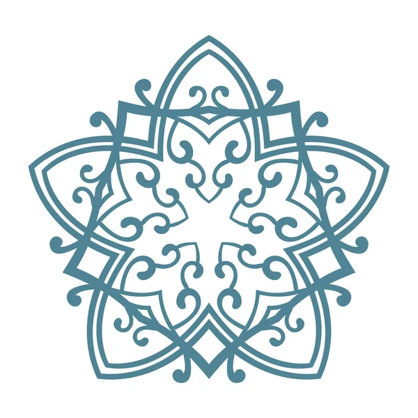 Mandala ornamental pentagonal — Vetor de Stock
