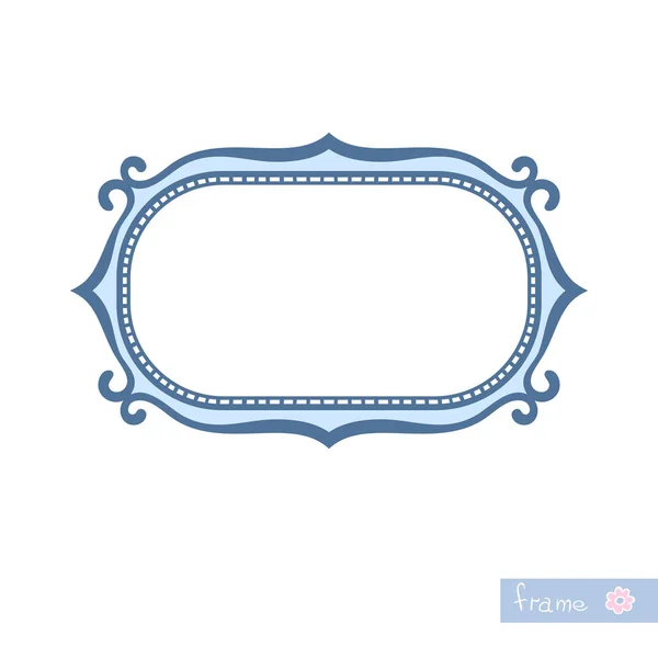 Decorative blue frame — Stock Vector