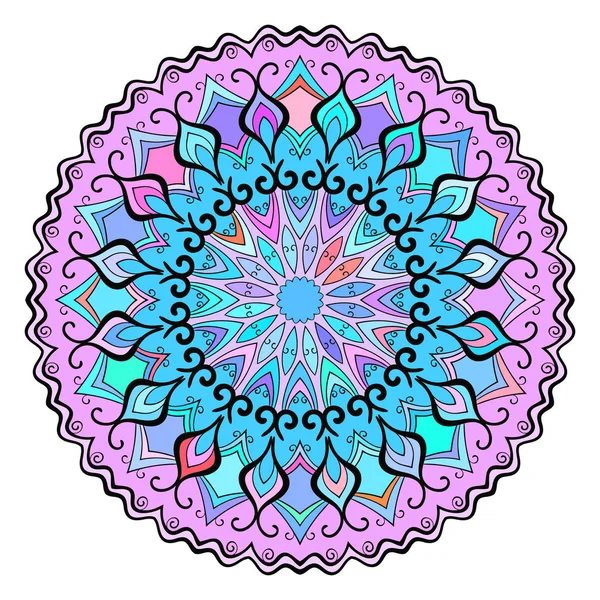 Round ornamental mandala — Stock Vector