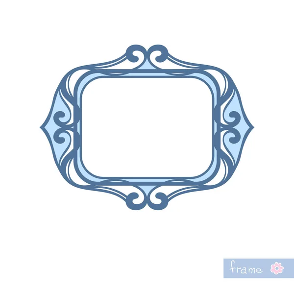 Decorative blue frame — Stock Vector