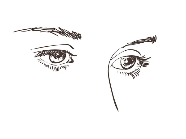 思いやりのある美しい目 — ストックベクタ