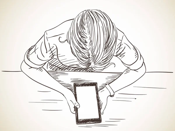 Tablet kullanan kız