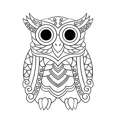 Süs baykuş çizilmiş