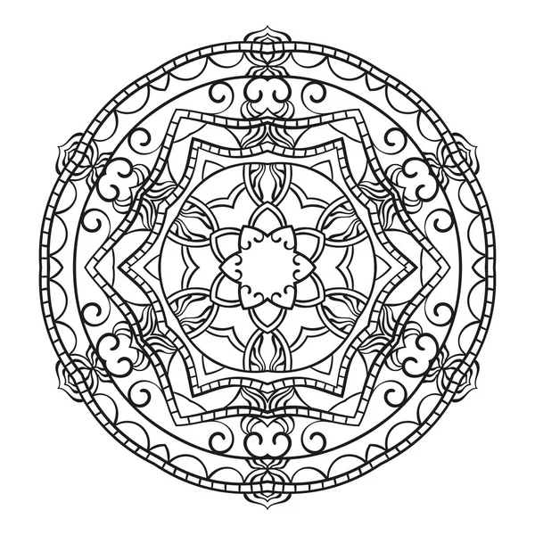 Mandala ornamental abstrata — Vetor de Stock