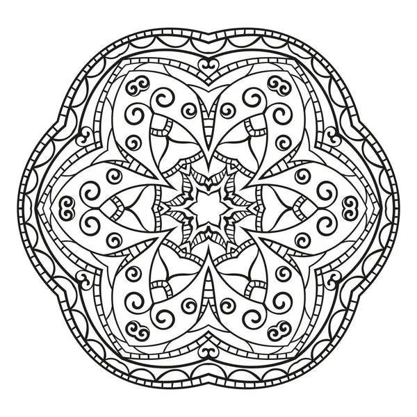 Abstraktes ornamentales Mandala — Stockvektor
