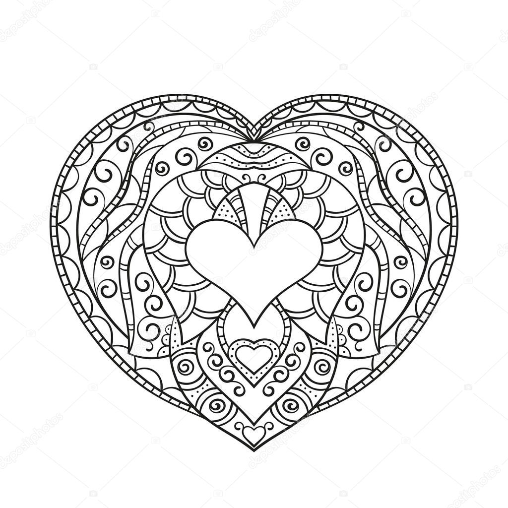Decorative ornamental heart — Stock Vector © OlgaTropinina