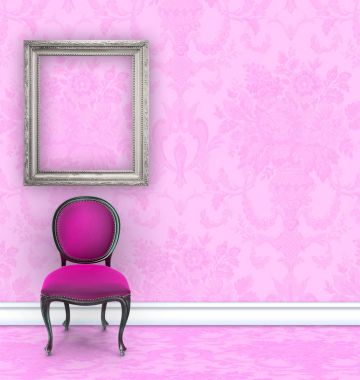 Pink Velvet yan sandalye ile Şam Oda ve metin için yer