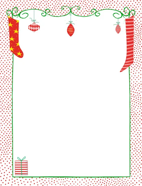 Noel çerçeve kaprisli süsler ve çorap