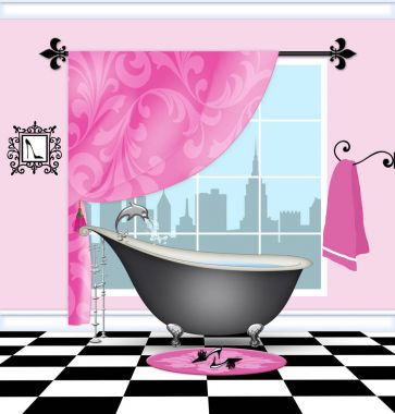 Vintage pençe ayaklı küvet ile şirin banyo