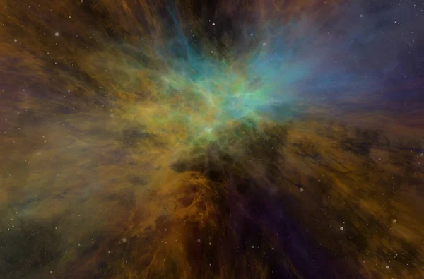 Universe, Colorful Space Nebula and Stars Stock Picture