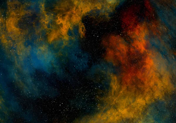 Nebel und Sternenfelder im Weltall — Stockfoto
