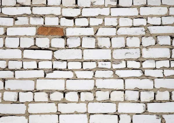 Arkaplan veya doku için beyaz sisli tuğla duvar — Stok fotoğraf