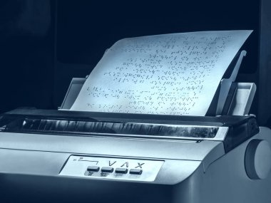 Braille yazıcı metinle