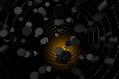 Petrol varilleri düşüyor, dünya pazarında petrol fiyatlarının çöküşü kavramı. 3d oluşturma