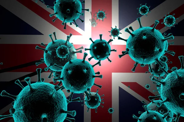 Coronavirus global pandemic. COVID 19 viruses are attacking the United Kingdom