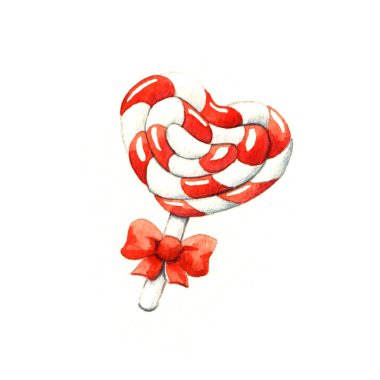 Lolipop bir kalp şeklinde