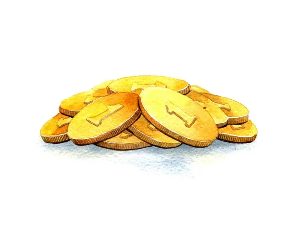 Bunch of gold coins — Stock Photo, Image