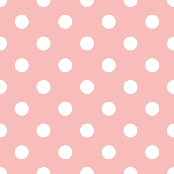 粉色和白色波尔卡圆点无缝图案 只有Jpeg — 图库照片