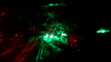 Noel ışıkları ve christmas dekorasyon kar taneleri ve top - rüzgarla hareket ile  