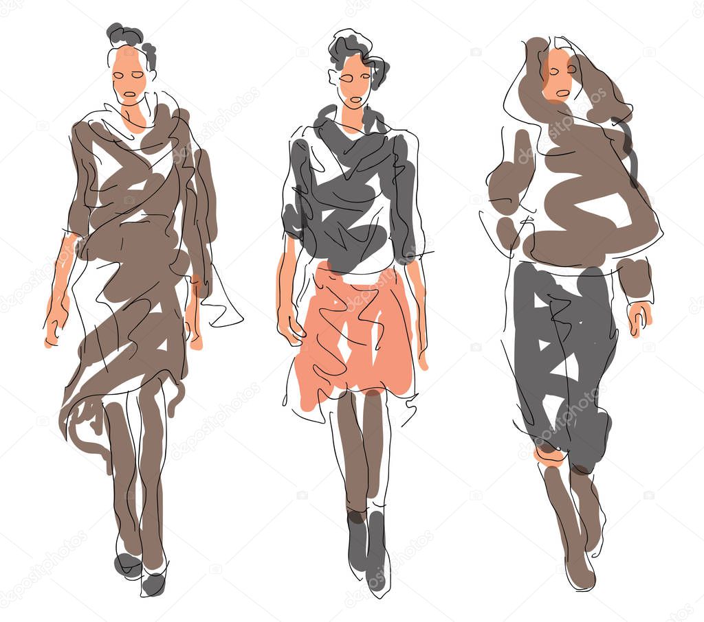 Sketch Fashion Women 