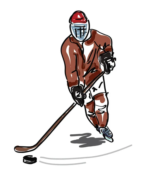 Hockey player - vector illustration — Stock Vector