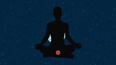Siluet çakralar - animasyon ile meditasyon