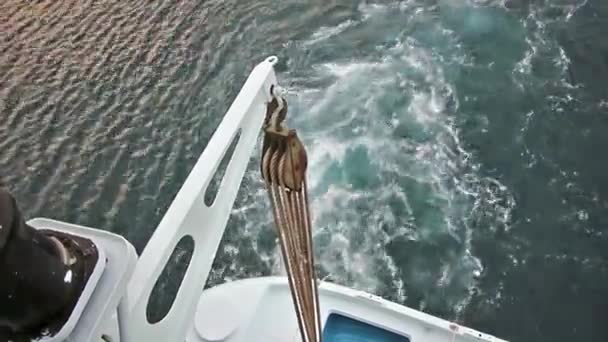 Barco de ferry con motor de trabajo — Vídeos de Stock