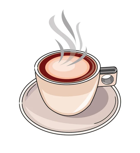 Cup Coffee Vector Illustration — Stock Vector