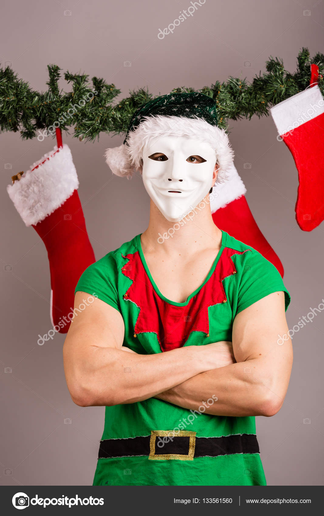 Funny Christmas Elf Stock Photo Funny Christmas Elf Stock Photo