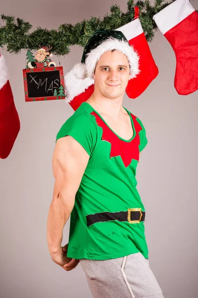 Funny Christmas elf — Stock Photo, Image