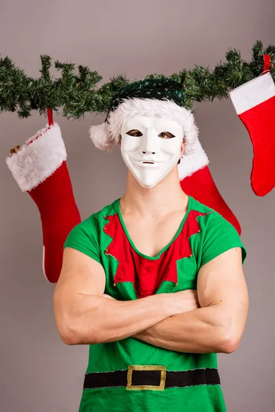Funny Christmas elf — Stockfoto