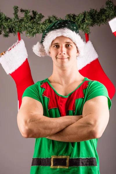 Funny Christmas elf — Stock Photo, Image