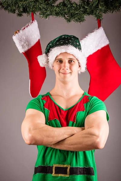 Funny Christmas elf — Stock Photo, Image
