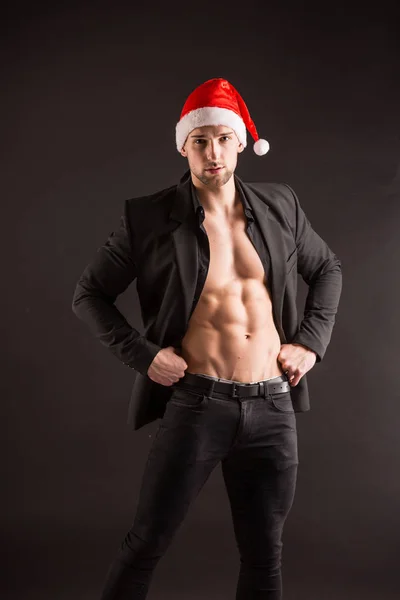 Knappe sexy santa claus — Stockfoto