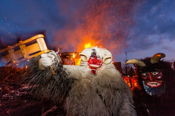 Busojaras in Mohacs — Stock Photo, Image