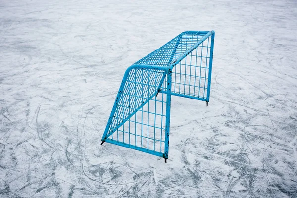 But de hockey sur glace — Photo