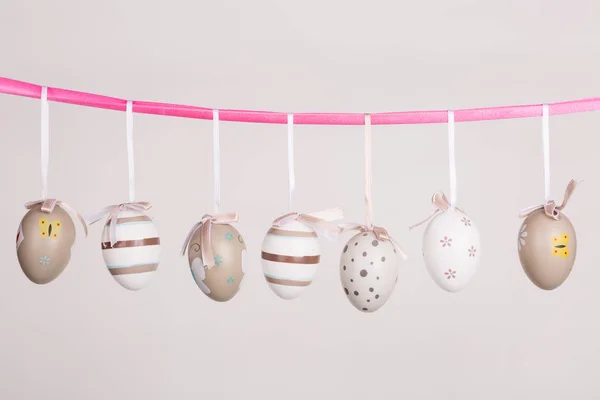 Easter eggs hanging — Stock Photo, Image