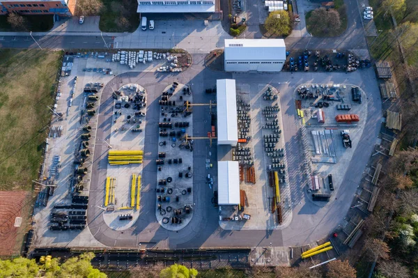 Vista aérea de la fábrica de cables —  Fotos de Stock