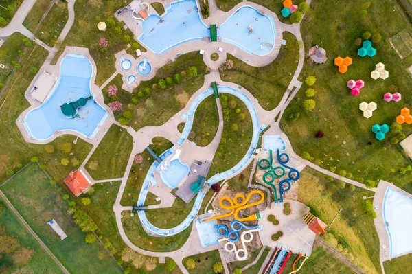 Vista aérea do parque aquático — Fotografia de Stock