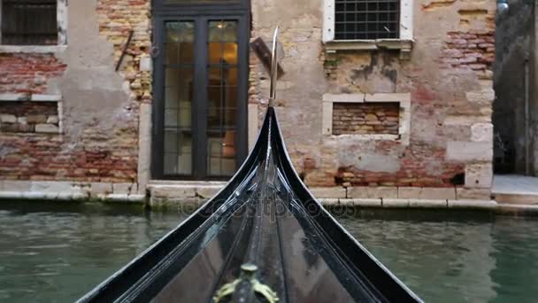 Widok z gondolą w Wenecja, Włochy — Wideo stockowe