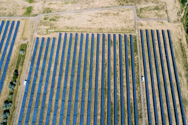 Luftaufnahme zum Solarkraftwerk — Stockfoto
