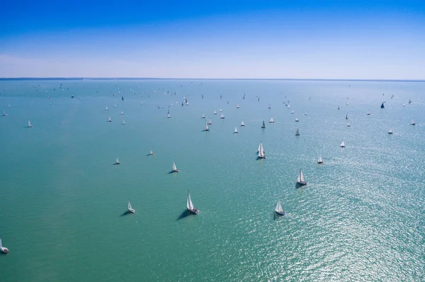 Beyaz yelkenli tekneler 